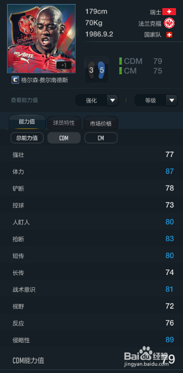 FIFA OL3新版瑞士国家队球员推荐(主力上篇)