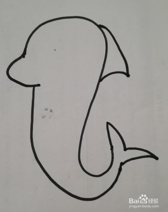 简笔画 卡通鲨鱼的画法