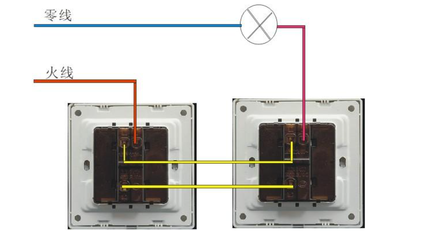 一开双控开关接线图