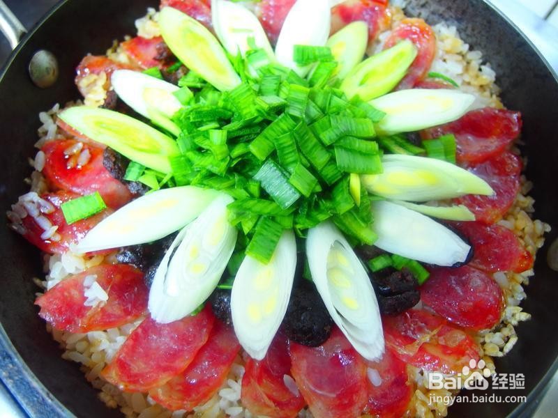 简单版的腊肠煲饭