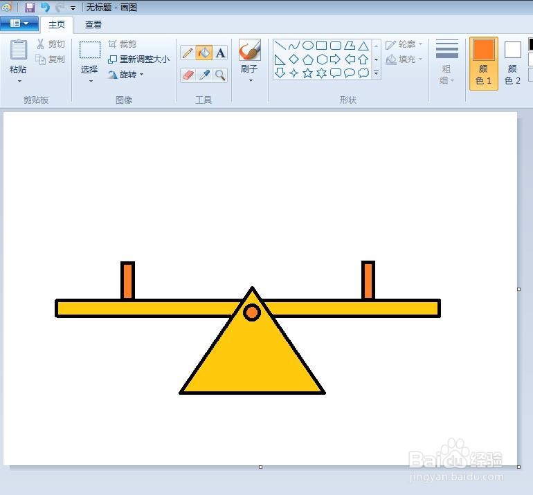 跷跷板简笔画怎么画