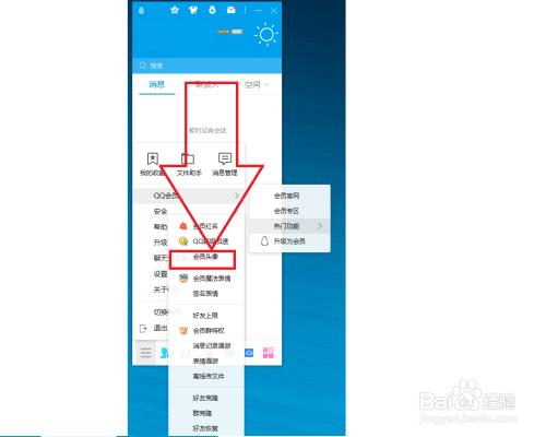如何打开电脑QQ会员头像？
