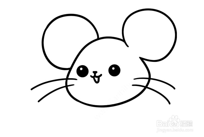 老鼠头简笔画 可爱图片