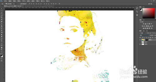 Photoshop 怎么制作个性水彩人像