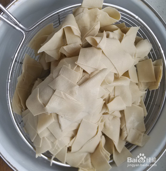 炒豆皮的做法