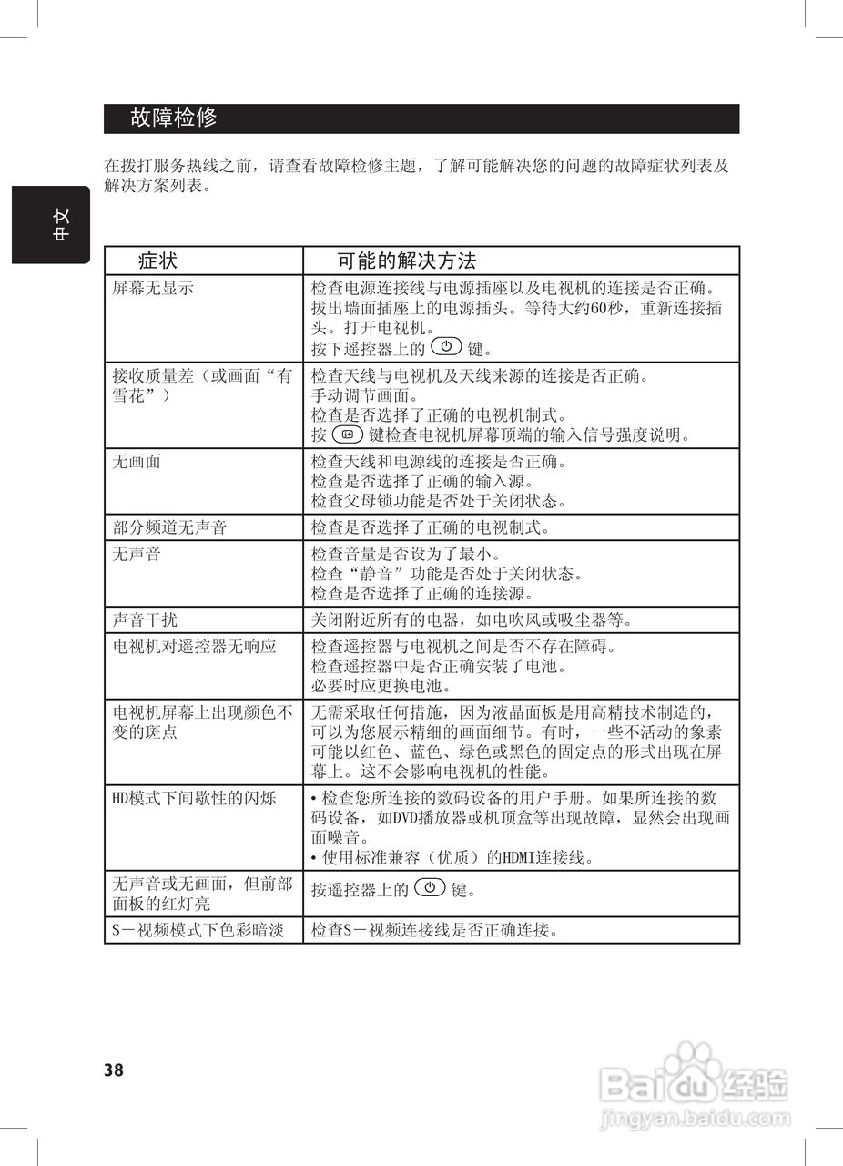 飞利浦42PFL7432液晶彩电话使用说明书:[5]