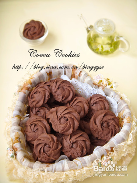 多图详解玫瑰花型下午茶甜点【可可曲奇】