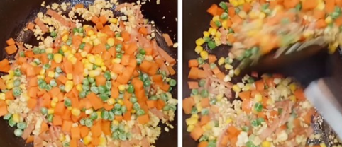 培根蛋炒饭的做法