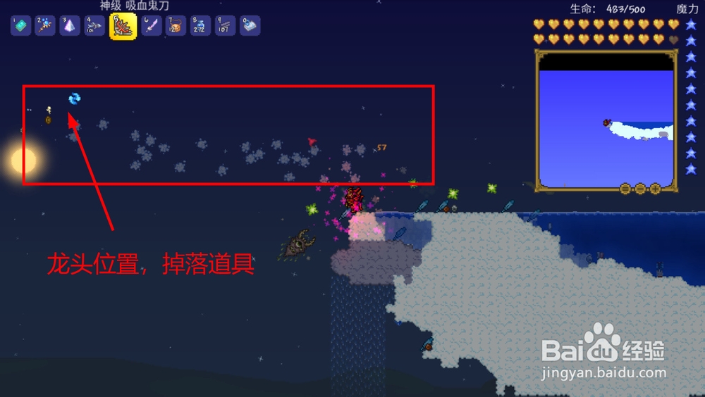 泰拉瑞亚如何对战天空岛飞龙