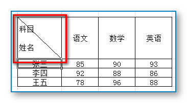 怎样在EXCEL中制作带斜线的表头