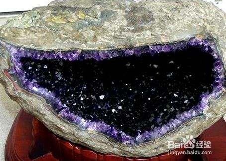教你识别真假紫晶洞 百度经验