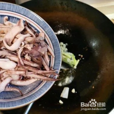 大蒜炒鱿鱼