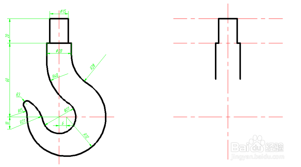 CAD如何绘制吊钩？