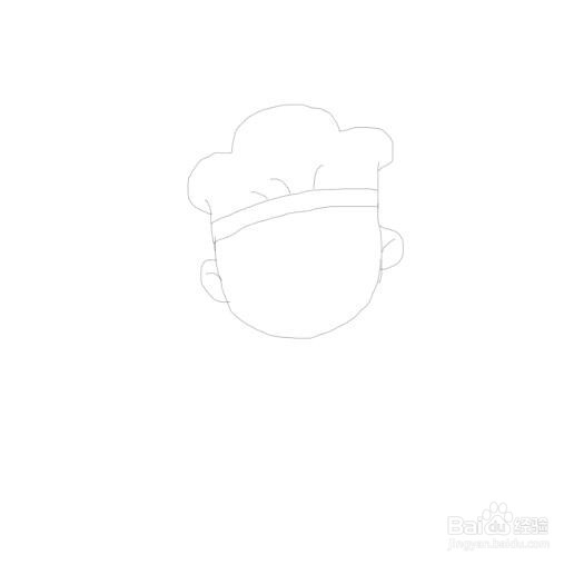 简笔画小厨师是怎么画的