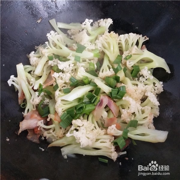 腊肉烧花菜的做法