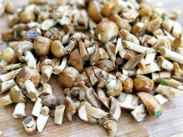 滑子菇香菜炒蛋