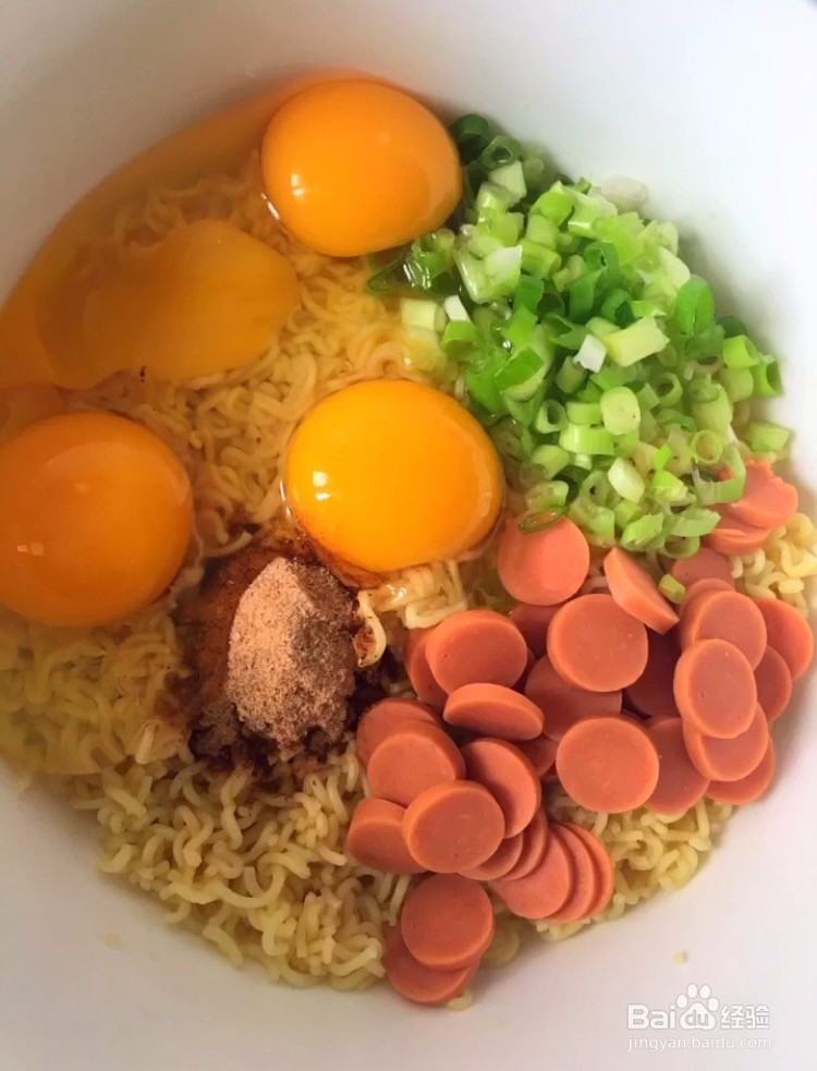 鸡蛋泡面饼的做法