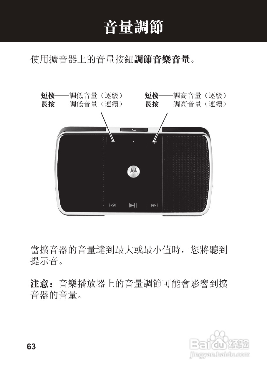 摩托罗拉EQ5蓝牙扬声器使用说明书:[7]