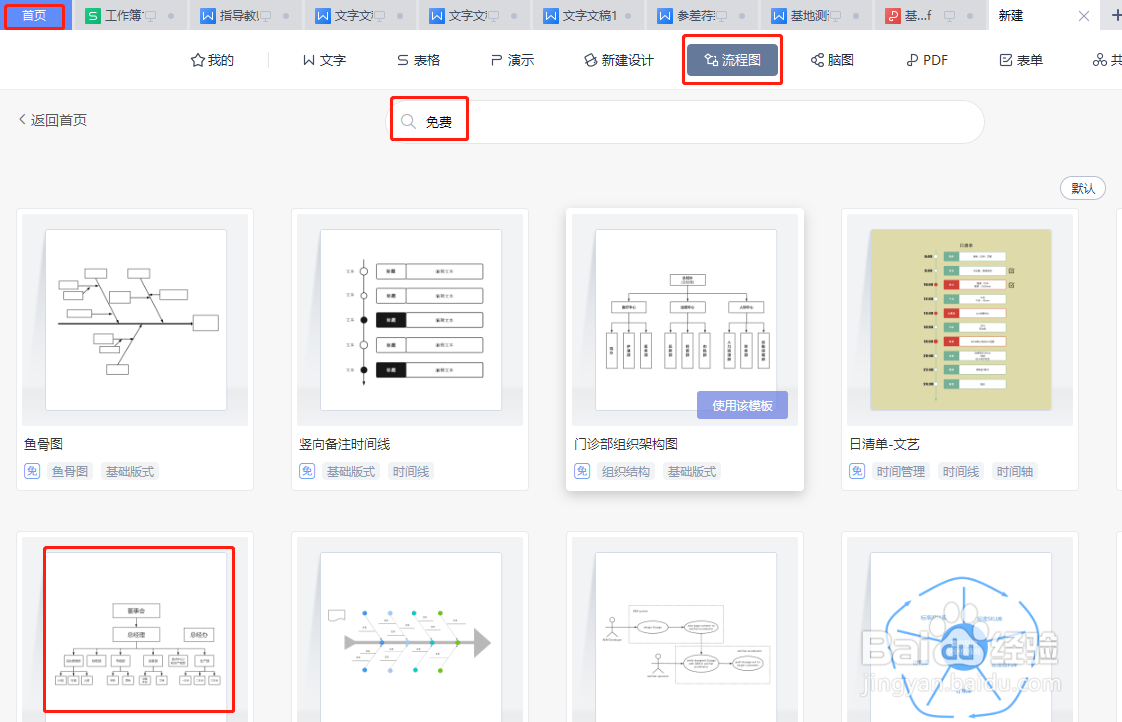 wps中怎样创建流程图