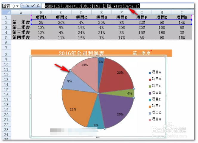 如何让使用excel制作的饼图转起来?