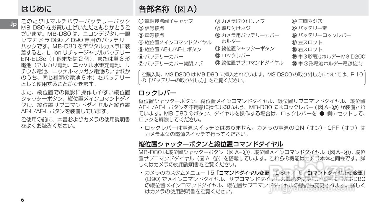 Nokon MB-D80数码单反相机使用说明书:[1]
