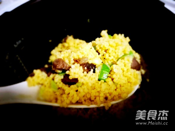 风干牛肉小米饭