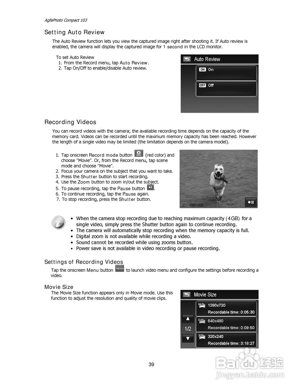 爱克发Compact 103数码相机使用说明书:[4]