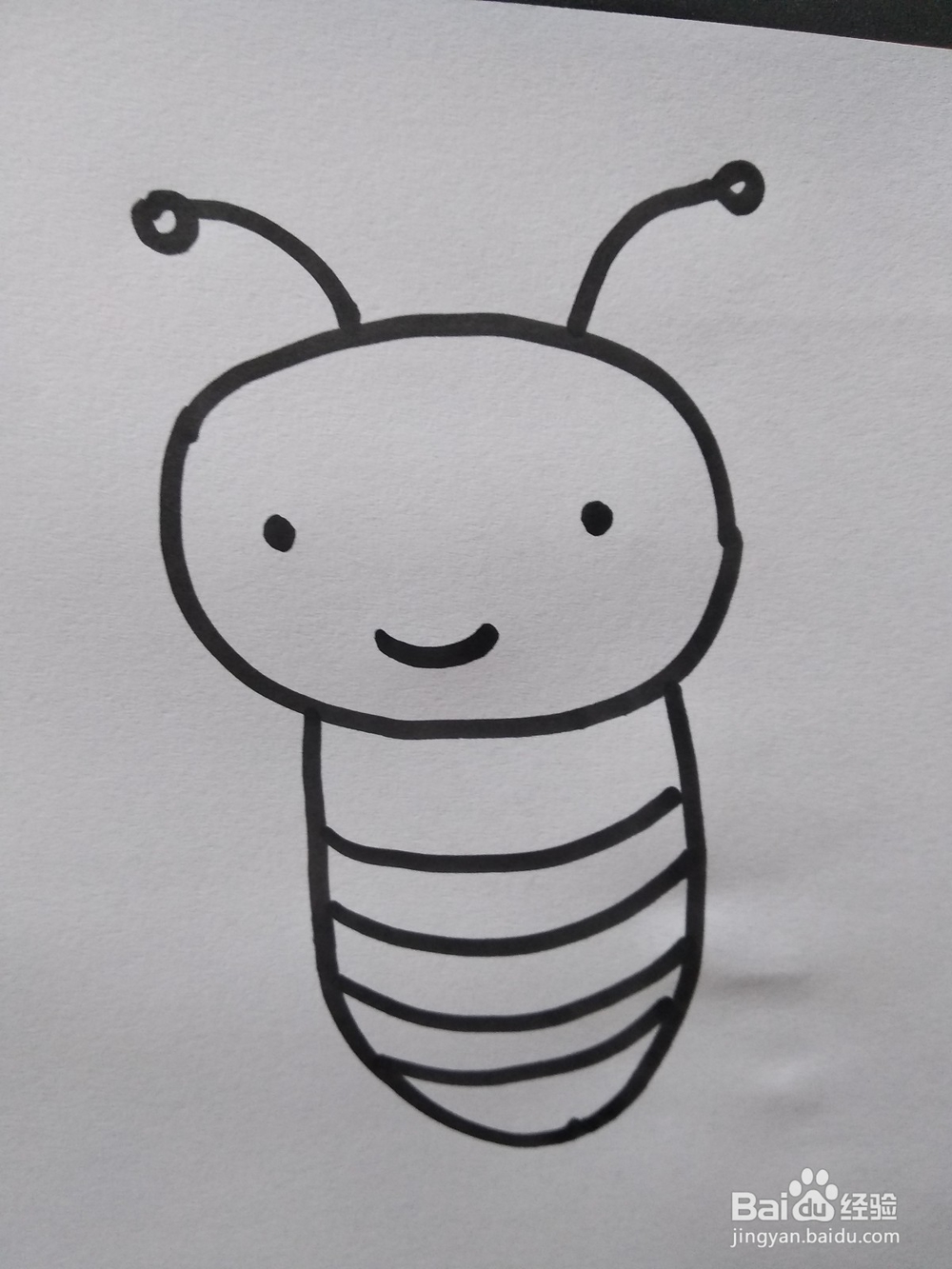 卡通蜜蜂简笔画怎么画