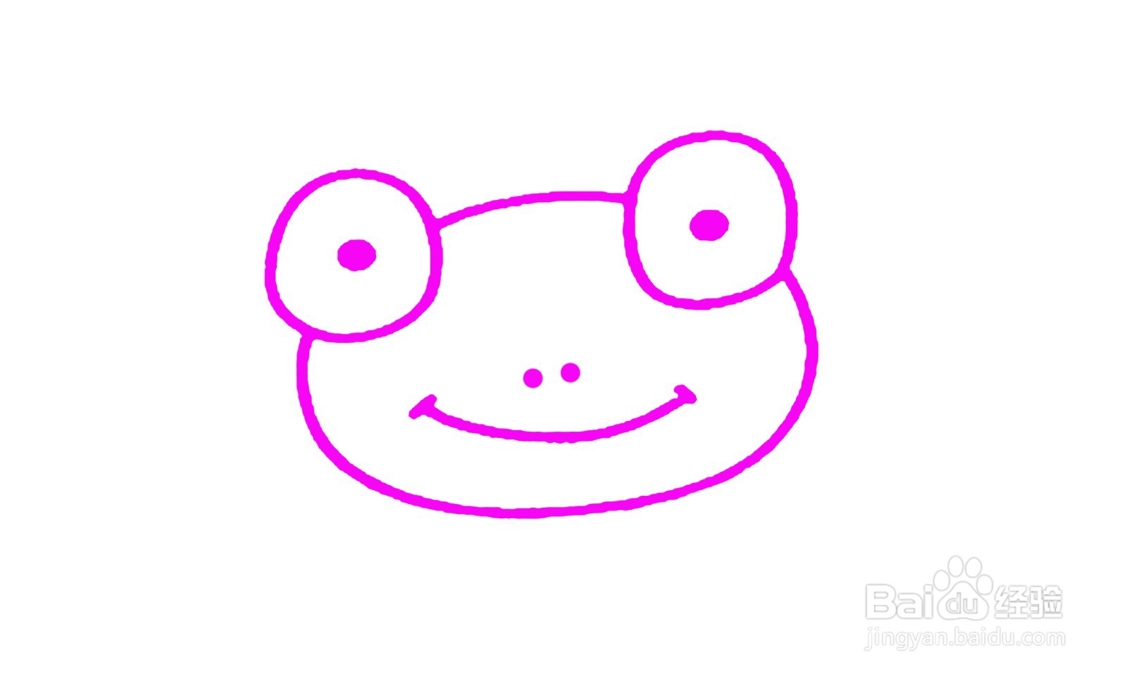 如何快速画出一只青蛙简笔画?