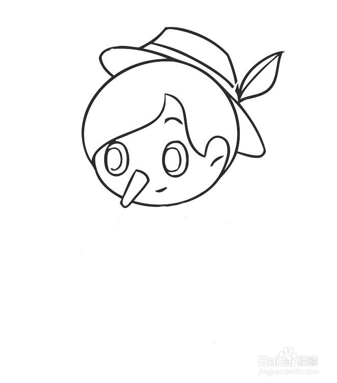 木偶奇遇记中的匹诺曹简笔画