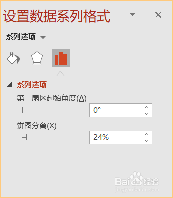 Powerpoint中如何制作三维分离饼图