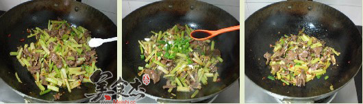 香芹炒猪心的做法