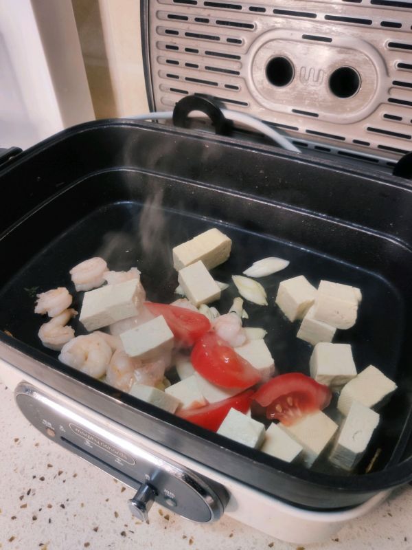 减脂豆腐番茄虾仁