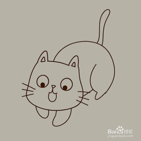 如何手工画小猫咪的简笔画?