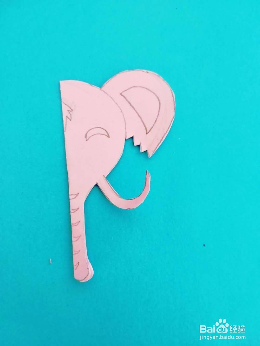 适合宝宝的手工剪纸大象的剪法