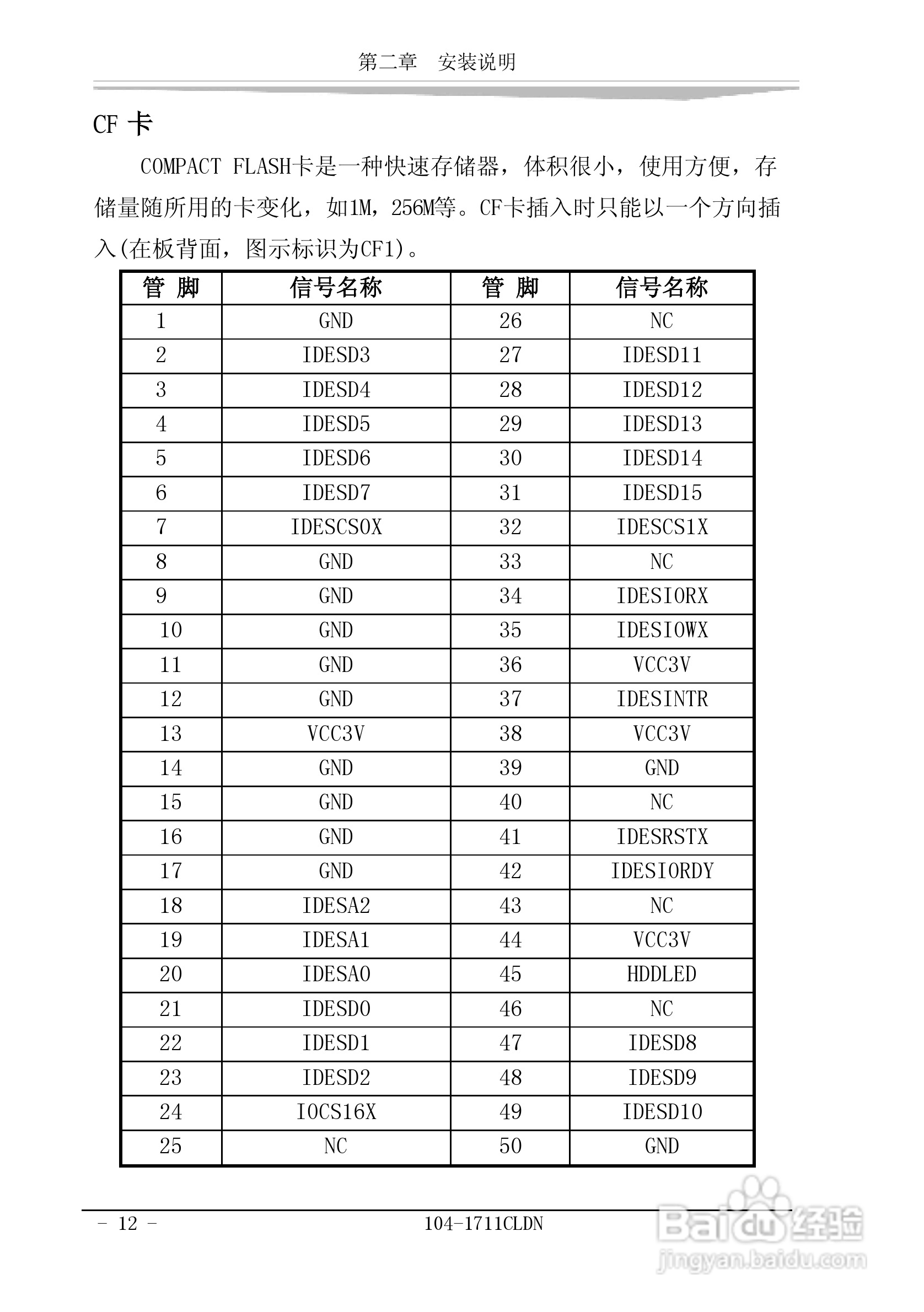 研祥104-1711CLDN工业级CPU板卡说明书:[2]