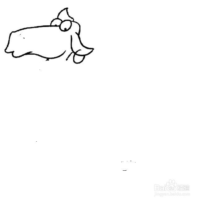 飞奔的骆驼简笔画