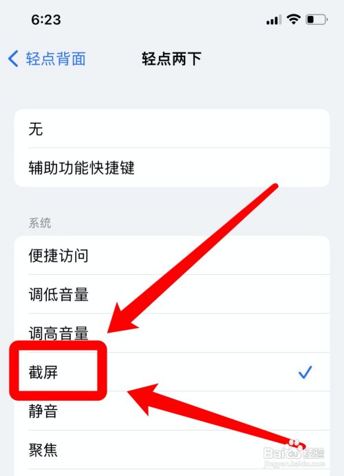 苹果13背后敲两下怎么设置