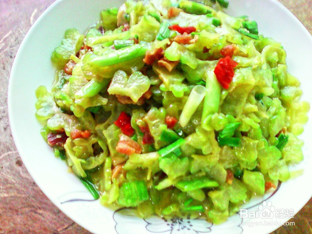 蒜香苦瓜的炒法