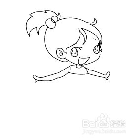 萌萌哒小女孩简笔画