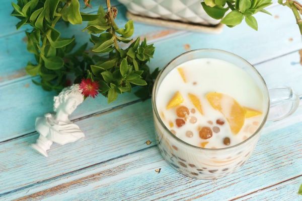 珍珠西米蜜豆椰汁