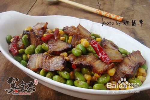 青豆玉米炒腊肉的做法