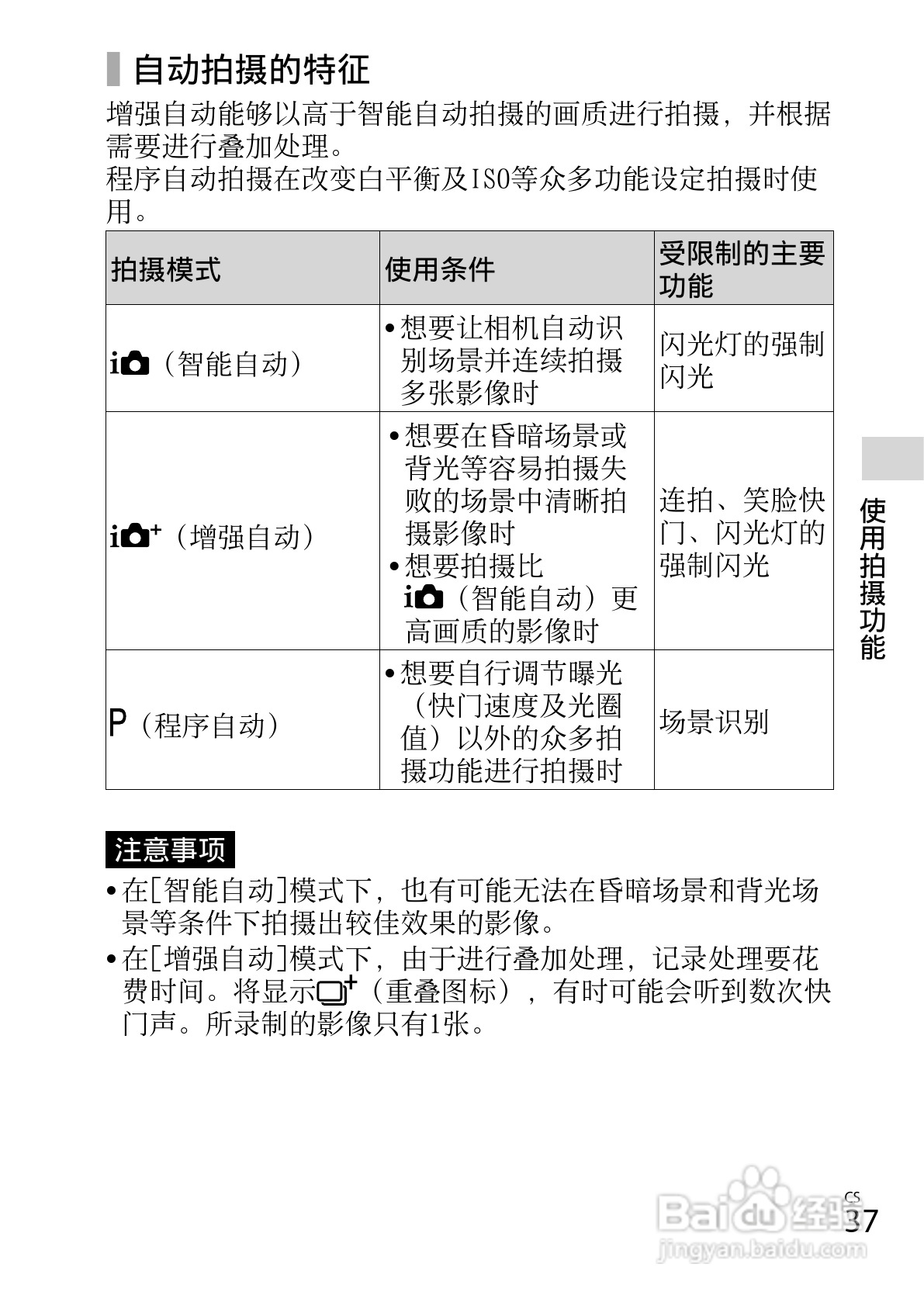SONY索尼DSC-WX80数码相机说明书:[4]