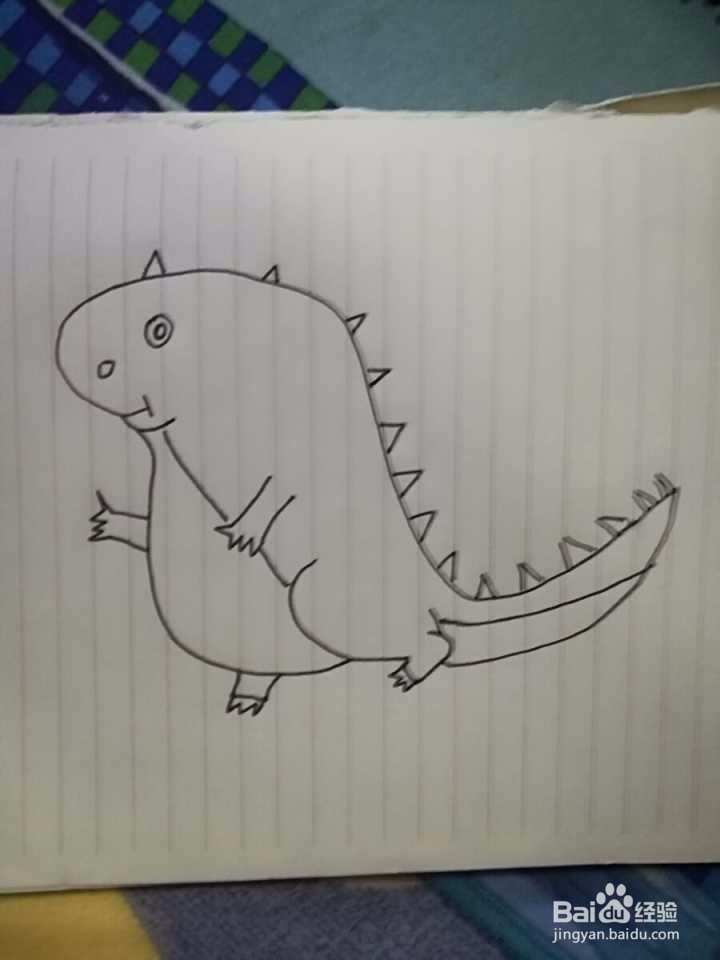 可爱小恐龙画法