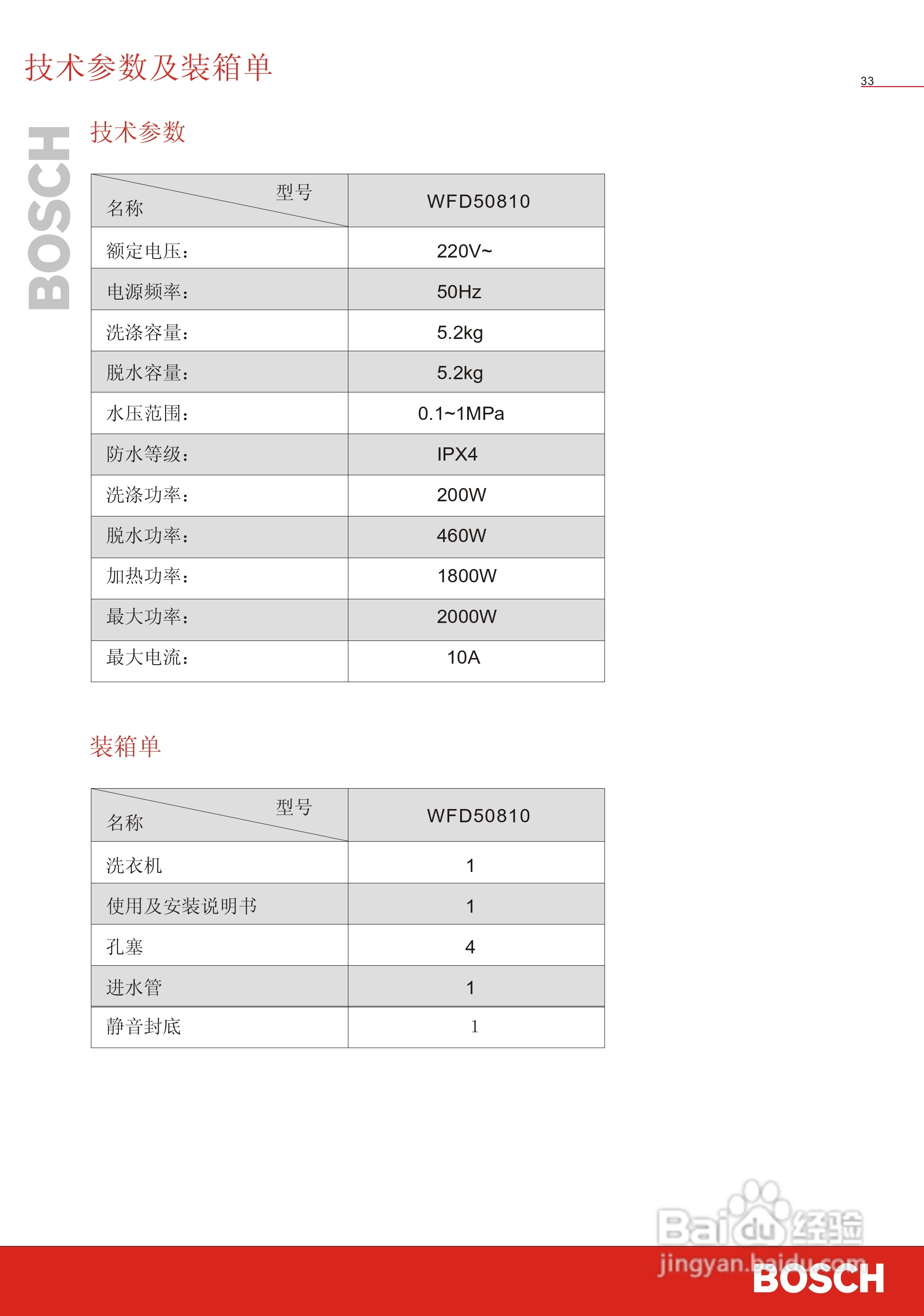 博世洗衣机(WFD50810)说明书:[4]