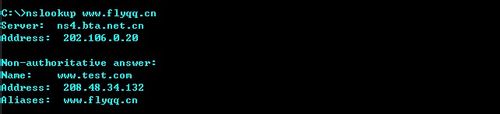 NSLOOKUP命令检查域名解析方法