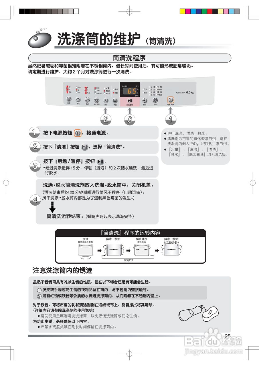 日立XQB65-KV洗衣机使用说明书:[3]