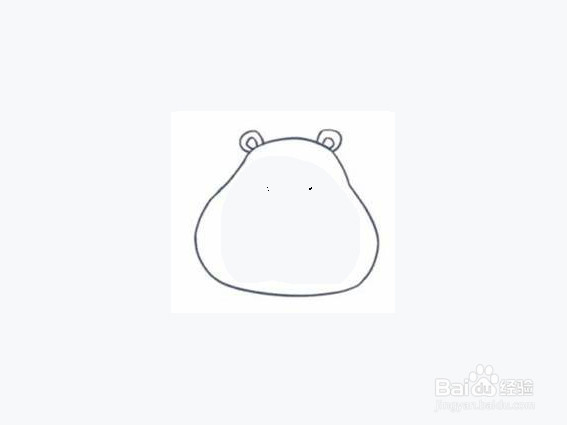 卡通河马简笔画