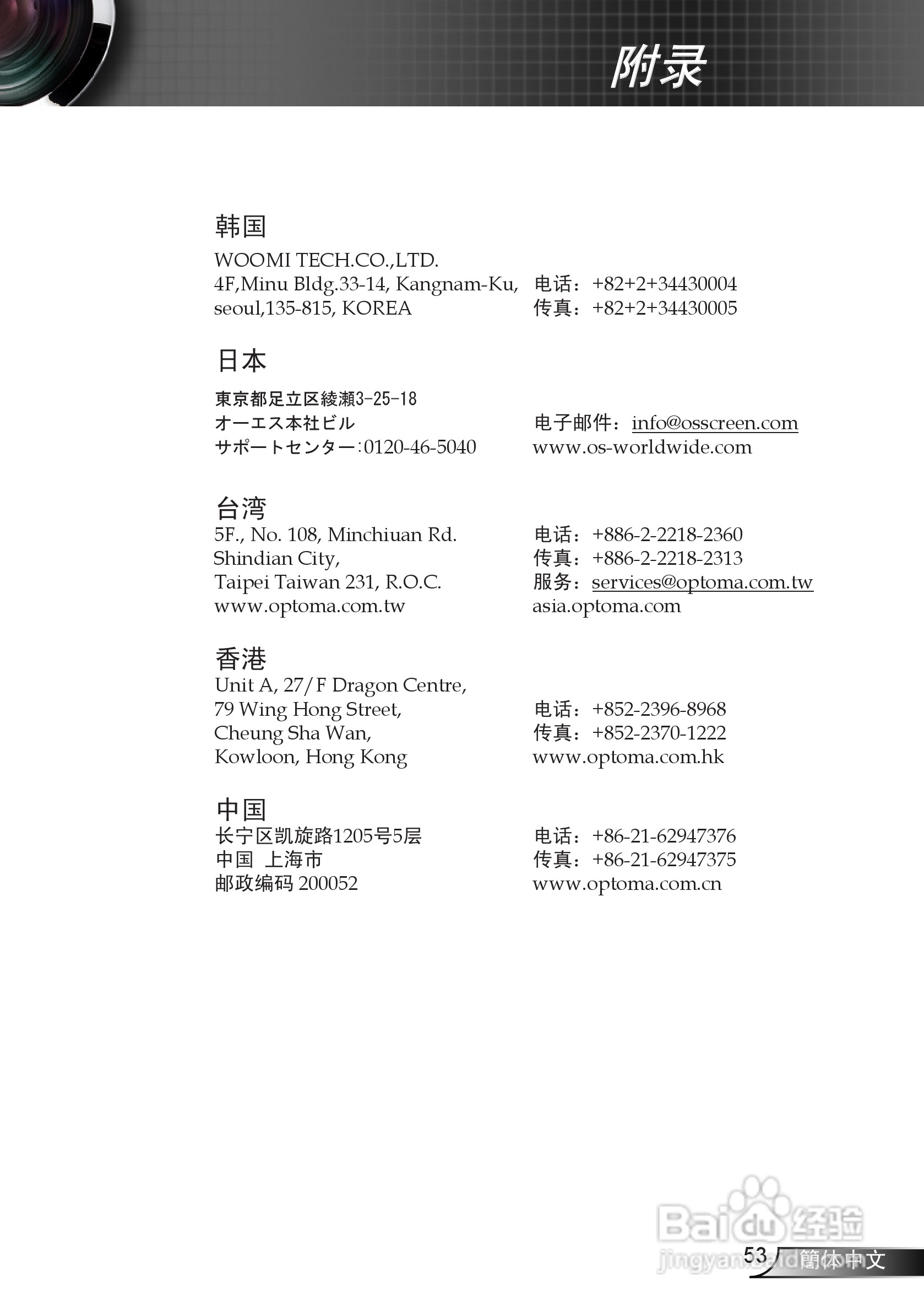 奥图码 HD75投影机说明书:[6]