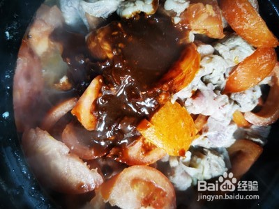 茄汁牛腩冻豆腐煲